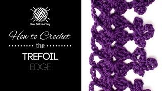 How to Crochet the Trefoil Edge Stitch [upl. by Dnomrej]