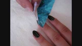 Manicure hybrydowy krok po kroku folia transferowa [upl. by Brianna]