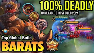 BARATS BEST BUILD 2024  TOP GLOBAL BARATS GAMEPLAY  MOBILE LEGENDS✓ [upl. by Shanahan]