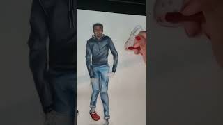 Carnell Stomp Sketch  Wipe Me Down  Color pencil art artist drawing timelaspe [upl. by Collbaith]