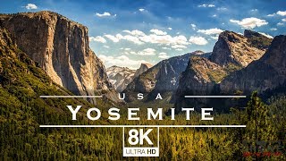 Yosemite National Park  California USA 🇺🇸  by drone in 8K UHD [upl. by Yorke]