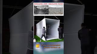 Foldable Container House Rapid Emergency Shelter for Disaster Relief DisasterRelief FoldableHouse [upl. by Arerrac]