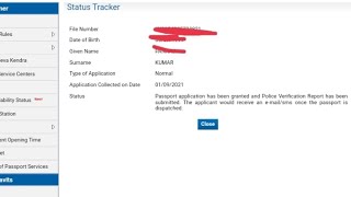 Passport application has been granted and police varification has been submitted ka matlab kya hai [upl. by Lladnik]