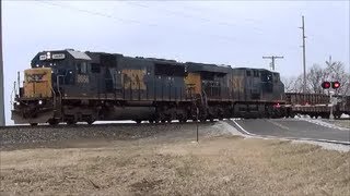 CSX 8666 SD502 leads manifest train on the Toledo Subdivision [upl. by Yate]