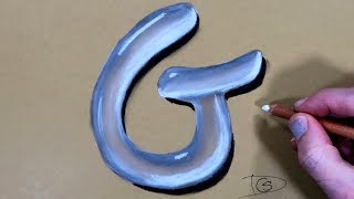 How to Draw a Letter G in Water With Dry Pastel pencils [upl. by Haiacim]