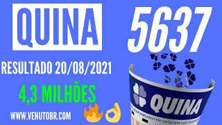 🍀 Resultado Quina 5637 [upl. by Nnaylloh]