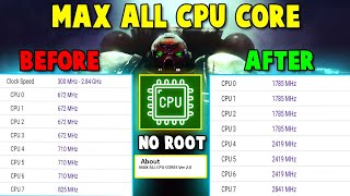 Max All CPU Core  How To Overclock CPU On Android No Root  No Root Overclock  No Lag [upl. by Salvadore993]