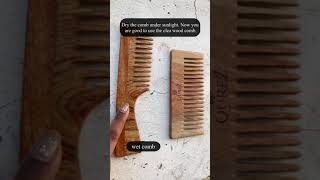 How to clean maintain wood comb [upl. by Orgalim99]