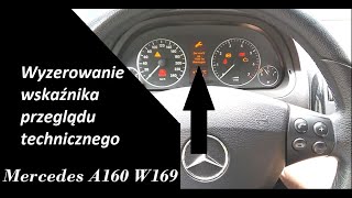 Wyzerowanie przeglądu technicznego w Mercedes w169  reset of oil service indicator mercedes a class [upl. by Ida]