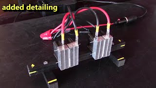 DIY 12v Space Heater w2 heating elements 150F65C dual fans ACDC power solarbattcar options [upl. by Alyehc]