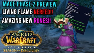 Mage Phase 2 Preview  Datamined Info  Classic WoW Season of Discovery  KallTorak Living Flame NA [upl. by Nob]