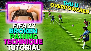 THIS PASS IS OVERPOWERED IN FIFA 22 DRIVEN LOBBED THROUGH BALL TUTORIAL  FIFA 22 PASSING TUTORIAL [upl. by Arjan]