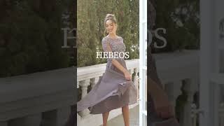 HEBEOSALinePrincess Chiffon Applique Scoop 12 Sleeves Asymmetrical Dresses [upl. by Lamhaj]