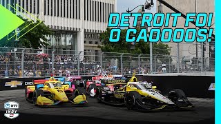 GP DE DETROIT DA FÓRMULA INDY 2024  MELHORES MOMENTOS [upl. by Nilauqcaj]