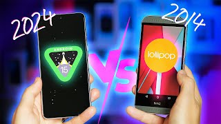 Android 15 vs Android 5 Lollipop 10 Years Later [upl. by Sheffield678]