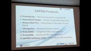 Sapien PowerShell Products  David Corrales  PowerShell Summit 2013 [upl. by Decker595]