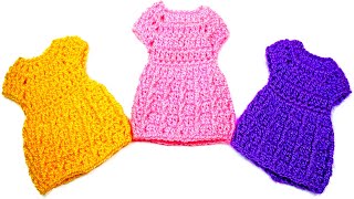 🌈Vestido para Muñecas Tejido a Crochet PRINCIPIANTES [upl. by Dnumde]