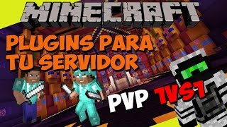 PLUGINS para tu SERVIDOR de Minecraft  PVP 1VS1 Minijuego de PVP [upl. by Eeclehc]