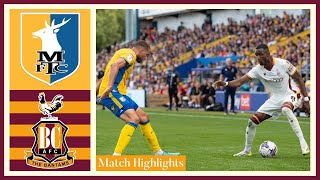 MATCH HIGHLIGHTS Mansfield Town v Bradford City [upl. by Ennoval]