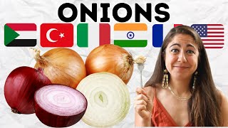 How the World Eats Onions  Sudan Turkey Italy France USA India [upl. by Enitsugua]