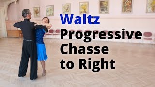 Waltz Basic Lesson  Progressive Chasse to Right  after Hesitation Change after Wing [upl. by Bowe]