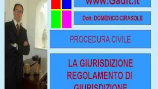 09c VIDEO LEZIONE DIRITTO PROCESSUALE CIVILE IL REGOLAMENTO DI GIURISDIZIONE [upl. by Thury]