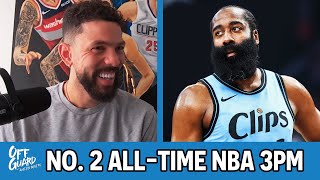 James Harden Surpasses Ray Allen on the NBA 3Pointers Made List I Off Guard With Austin Rivers [upl. by Weihs]