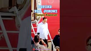 Detik2 Presiden Jokowi Hampir Kepleset Di Bandara IKN [upl. by Assenej]