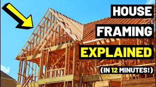 All House Framing EXPLAINEDIn Just 12 MINUTES House ConstructionFraming Members [upl. by Sothena]