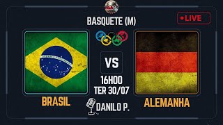 BRASIL X ALEMANHA AO VIVO COM NARRAÇÃO BASQUETE MASCULINO OLIMPÍADAS JOGO DO BRASIL NO BASQUETE [upl. by Mahseh164]