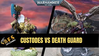 Custodes vs Death Guard Warhammer 40k Battle Report 10th Edition [upl. by Afatsum]