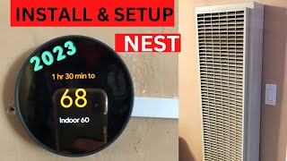 Nest Thermostat with Gas Wall Heater Install and Setup [upl. by Rosalyn]