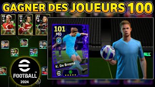 COMMENT AVOIR DES JOUEURS 100 SUR EFOOTBALL 2024 MOBILE  BIEN JOUER À EFOOTBALL 2024 Astuces [upl. by Assenyl]