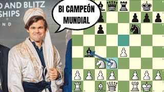 ¡ES CAMPEÓN MUNDIAL DE AJEDREZ RÁPIDO 🏆 Carlsen vs Praggnanandhaa Mundial de Rápidas 2023 [upl. by Gabrila]