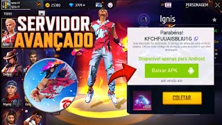 COMO BAIXAR E JOGAR NO SERVIDOR AVANÇADO DO FREE FIRE COMO COLOCAR O CÓDIGO [upl. by Aliab]