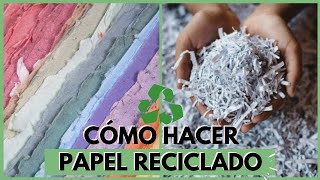 Cómo hacer papel reciclado [upl. by Alyal322]