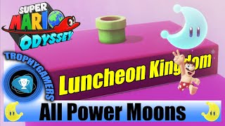 Super Mario Odyssey All Power Moon Locations Luncheon Kingdom  No commentary [upl. by Sarnoff176]