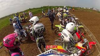 Sidecarcross Sidecar Motocross first turn crash [upl. by Flavius536]