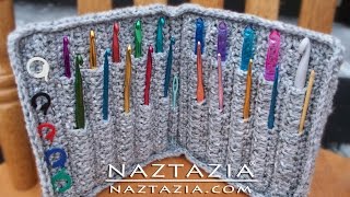 HOW to CROCHET HOOK CASE HOLDER  DIY Tutorial Storage for Hooks by Naztazia [upl. by Nagiem692]