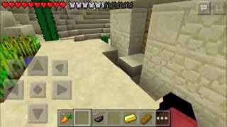 Minecraft PE 0156 Wüsten NPC Dorf Seed [upl. by Aenea]