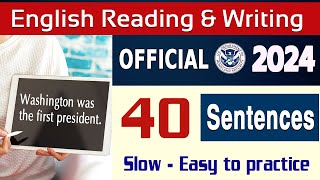 New 2024 US Citizenship  Practice English Reading and Writing Test for US Citizenship Interview [upl. by Frear533]