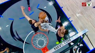 Giannis dunks on DALLAS MAVERICKS player 😱 Robin Lopez reaction to it HILARIOUS [upl. by Buxton938]