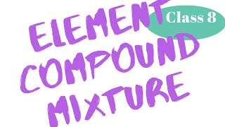 Elements Compounds and Mixtures  Class 8 ICSE [upl. by Uri]