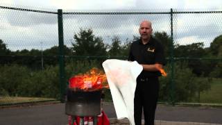 How to use a Fire Blanket  1st Attendance Ltd [upl. by Olinde]