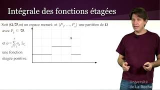 Fonctions étagées et leur intégrale  Lebesgue  6 [upl. by Nairadal]