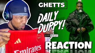 Ghetts  Daily Duppy  GRM Daily  REACTION FOOTBALL BARS ⚽️⚽️⚽️ [upl. by Cohby]