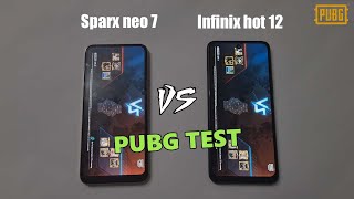 Sparx neo 7 Ultra vs Infinix hot 12  PUBG Test  Robber playing [upl. by Rask84]