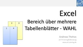 Excel  582  SVERWEIS über mehrere Tabellenblätter mit WAHL [upl. by Einad]