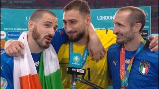 ITALIAINGHILTERRA INTERVISTA CHIELLINI BONUCCI POST PARTITA [upl. by Huber]