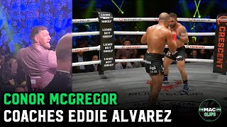 FULL ROUND Conor McGregor coaches Eddie Alvarez at BKFC Eddie points him out [upl. by Clymer]